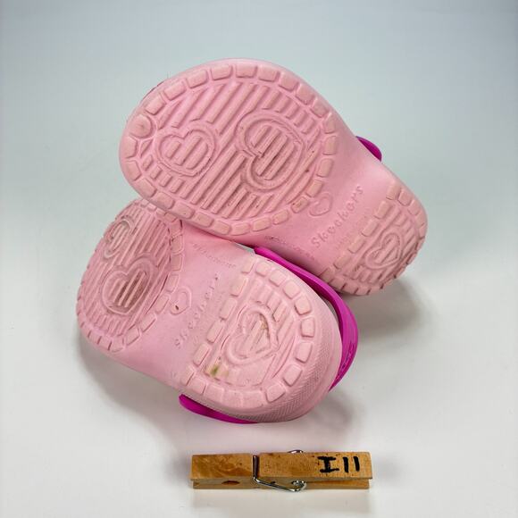 Skechers Foamies Heart Charmer Girly Land Clogs Pink Slip on Shoes Kids Size 7 - Picture 10 of 10